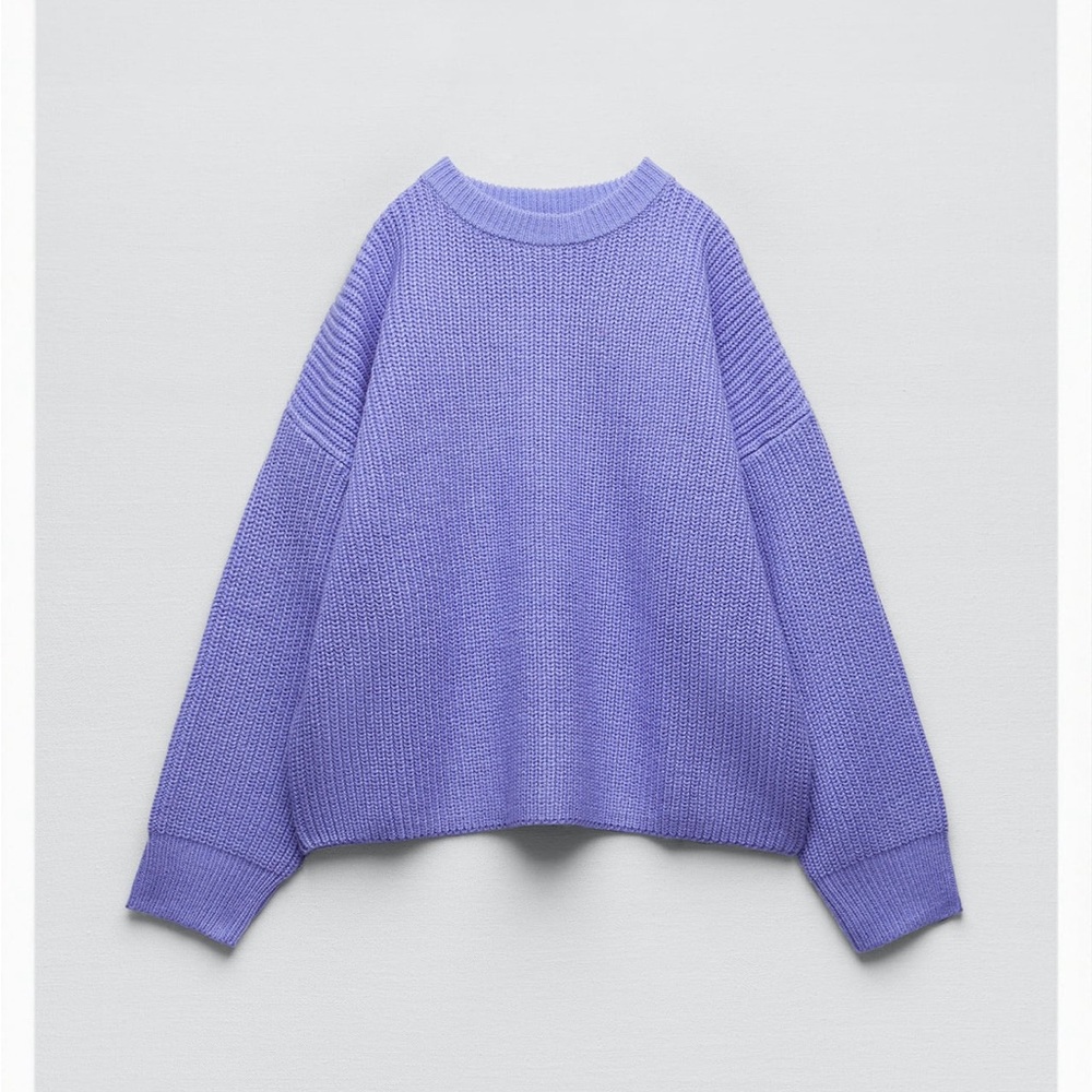 Zara Purple knit sweater. NWT